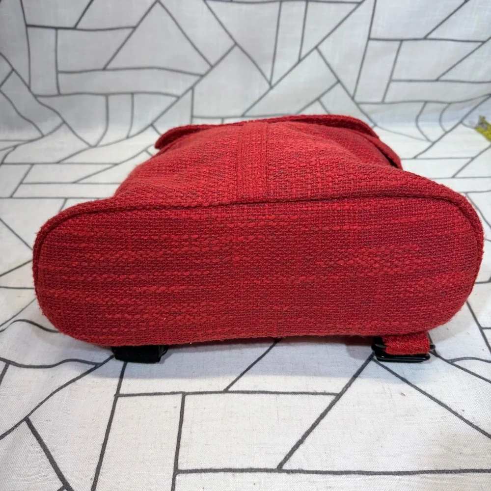 Dime Bags Life Backpack Medium Red Hemp Blend Convertible Woven Streetwear Bag